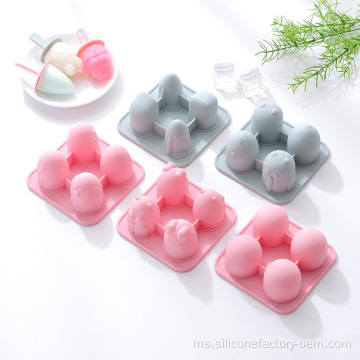 Acuan lollipop ais krim bulat dengan tongkat kayu